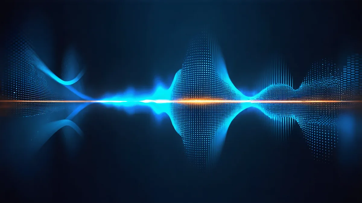 Audio waveforms racing through a latency measurement pipeline